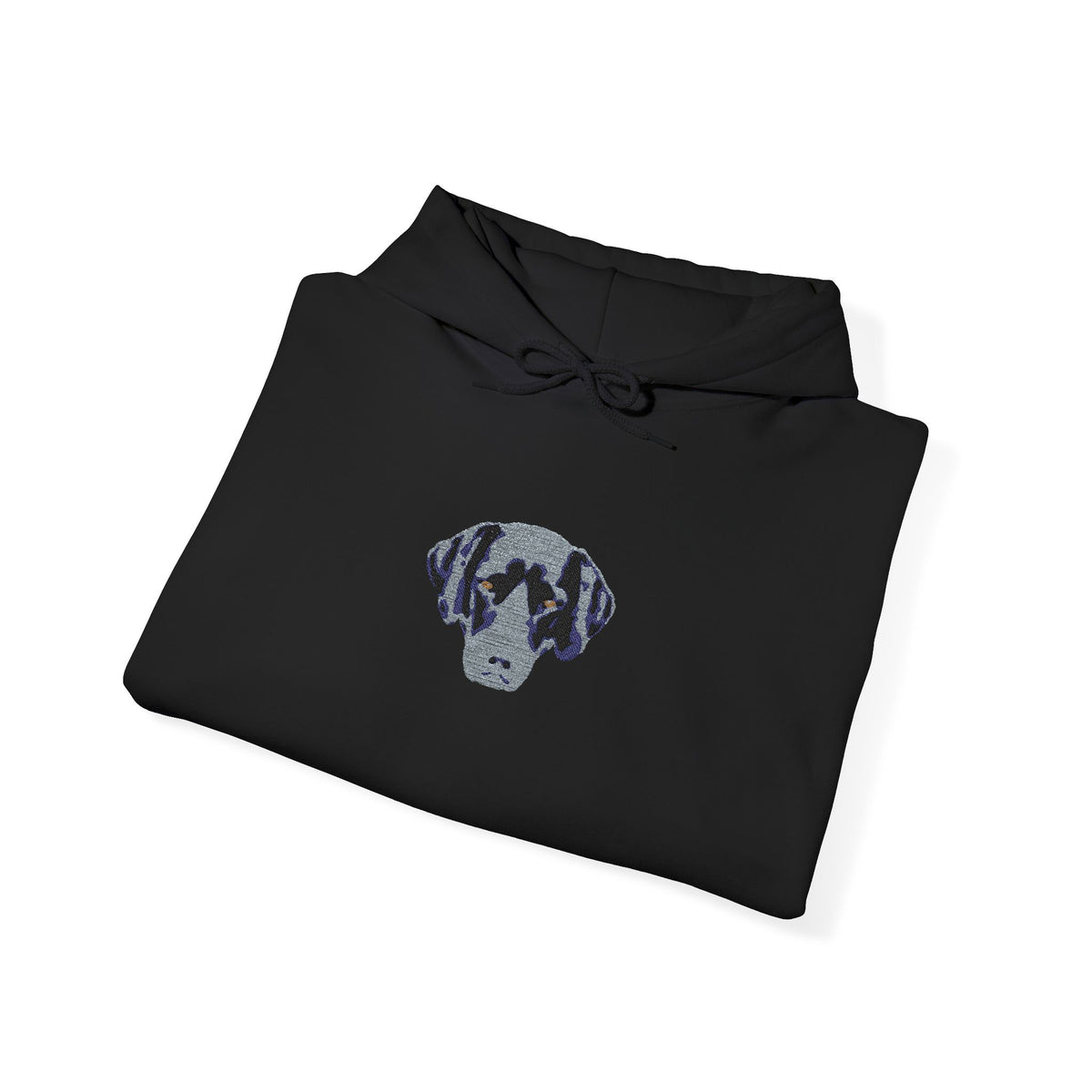 Personalised Embroidered Pet Portrait Hoodie – Dark Colours