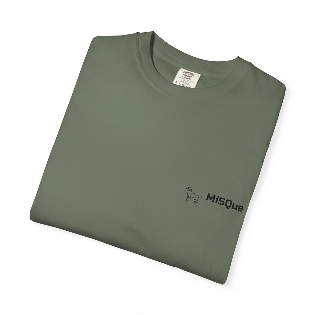 MiSQue The Camp T-shirt chest logo detail in dark green