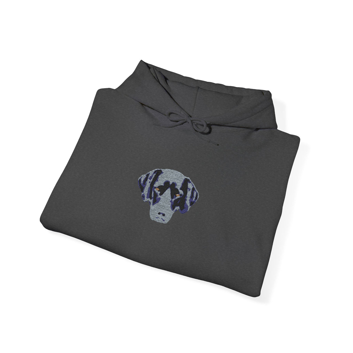 Personalised Embroidered Pet Portrait Hoodie – Dark Colours