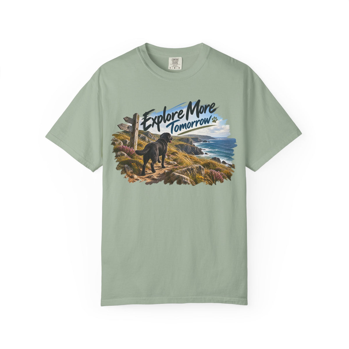 MiSQue Explore More Tomorrow | Walk First Labrador T-Shirt