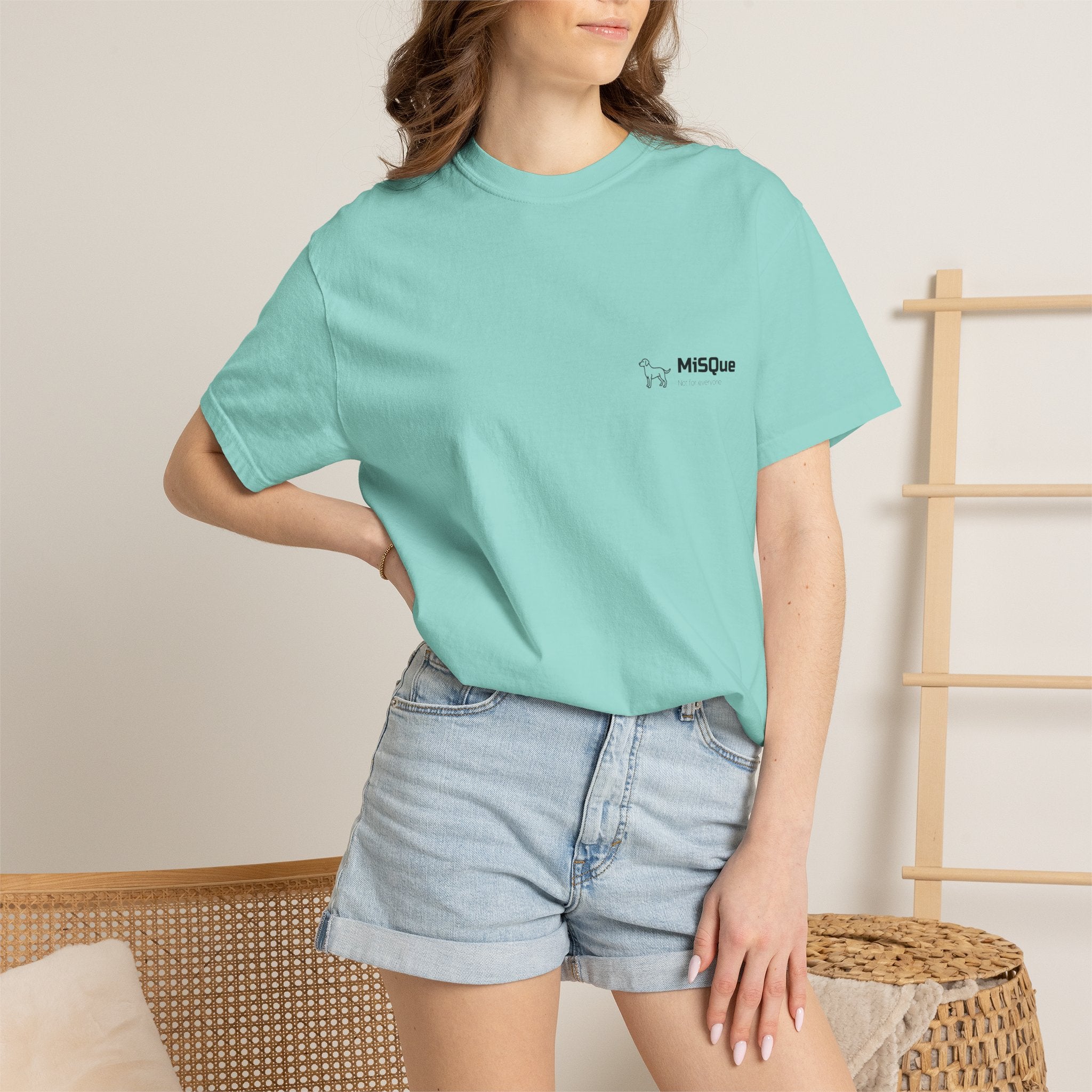 Woman wearing MiSQue The Path T-shirt