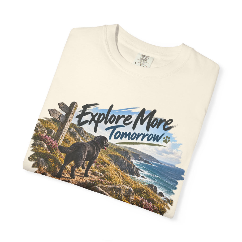 MiSQue Explore More Tomorrow | Walk First Labrador T-Shirt
