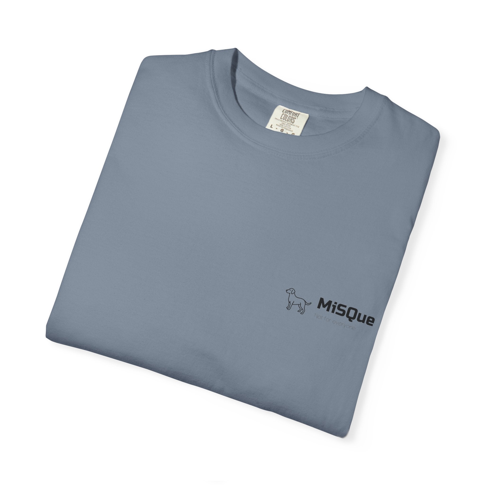 MiSQue The Wanderer T-shirt chest logo detail in blue