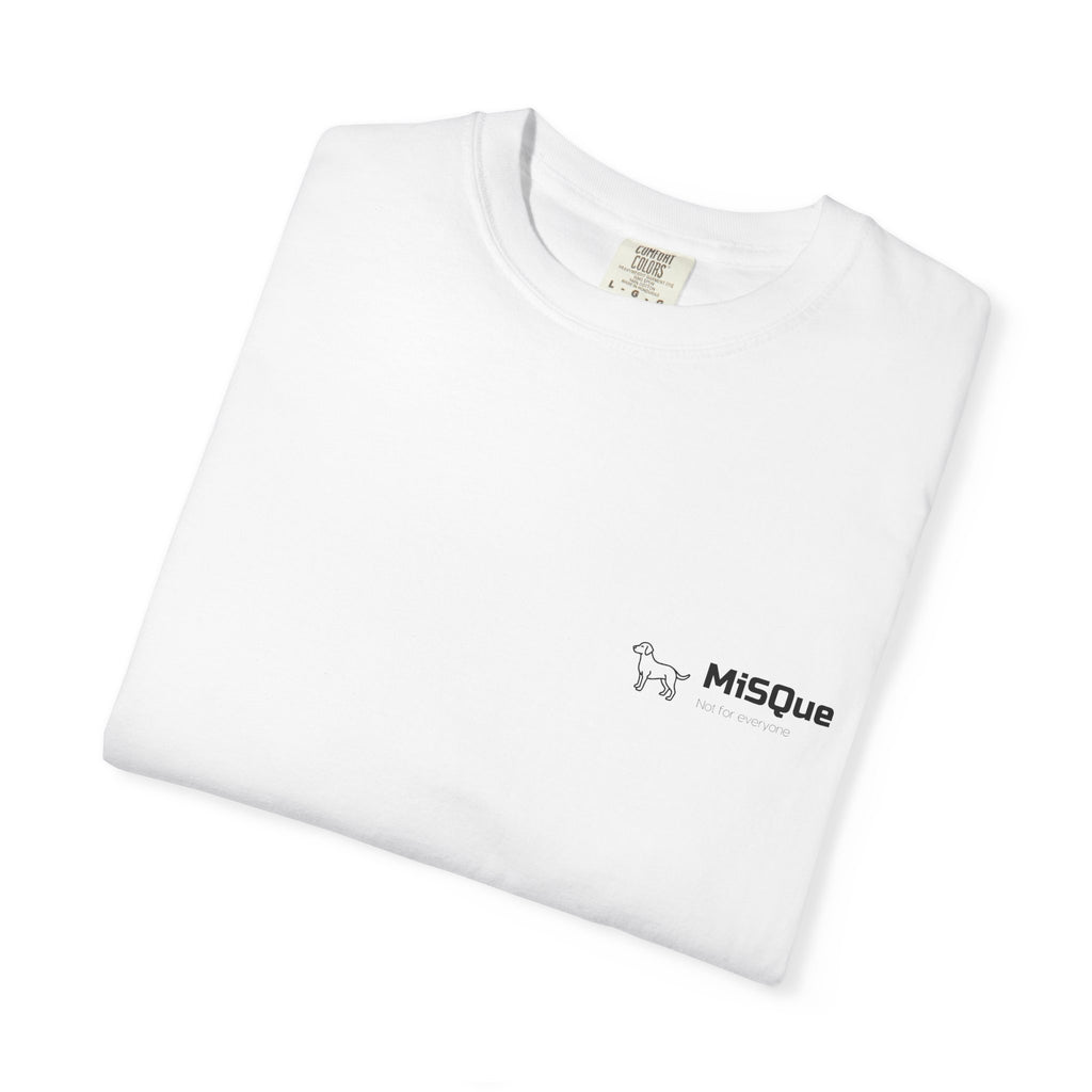 MiSQue The Trail T-shirt chest logo detail in white