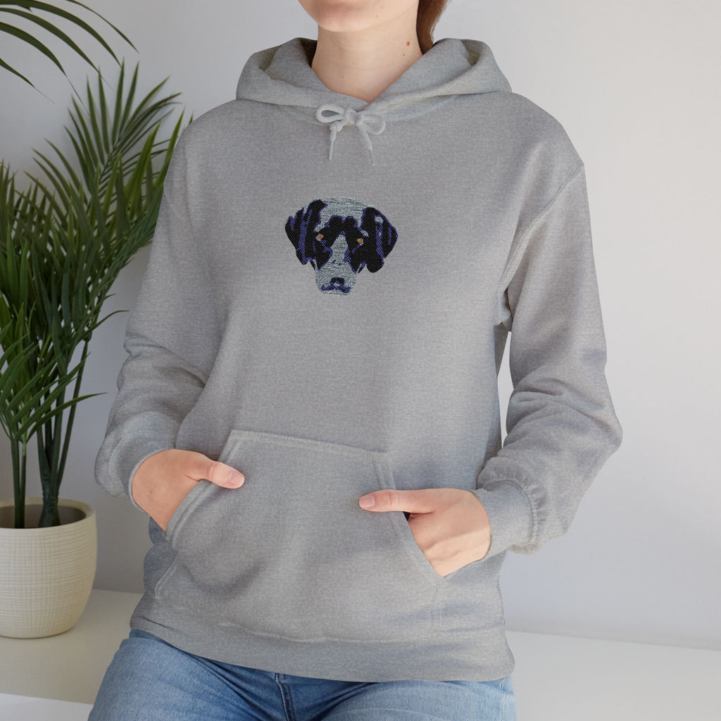 Personalised Embroidered Pet Portrait Hoodie – Light Colours