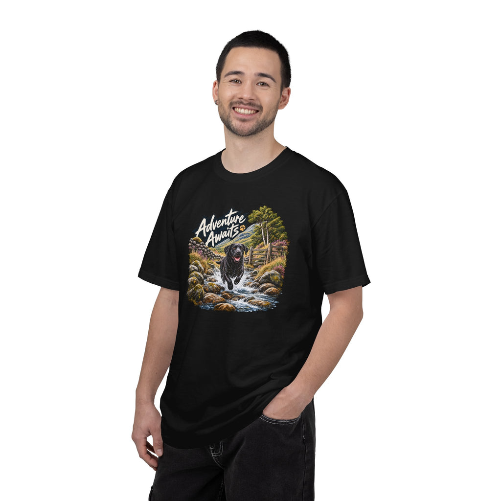 MiSQue Adventure Awaits | Walk First Labrador T-Shirt