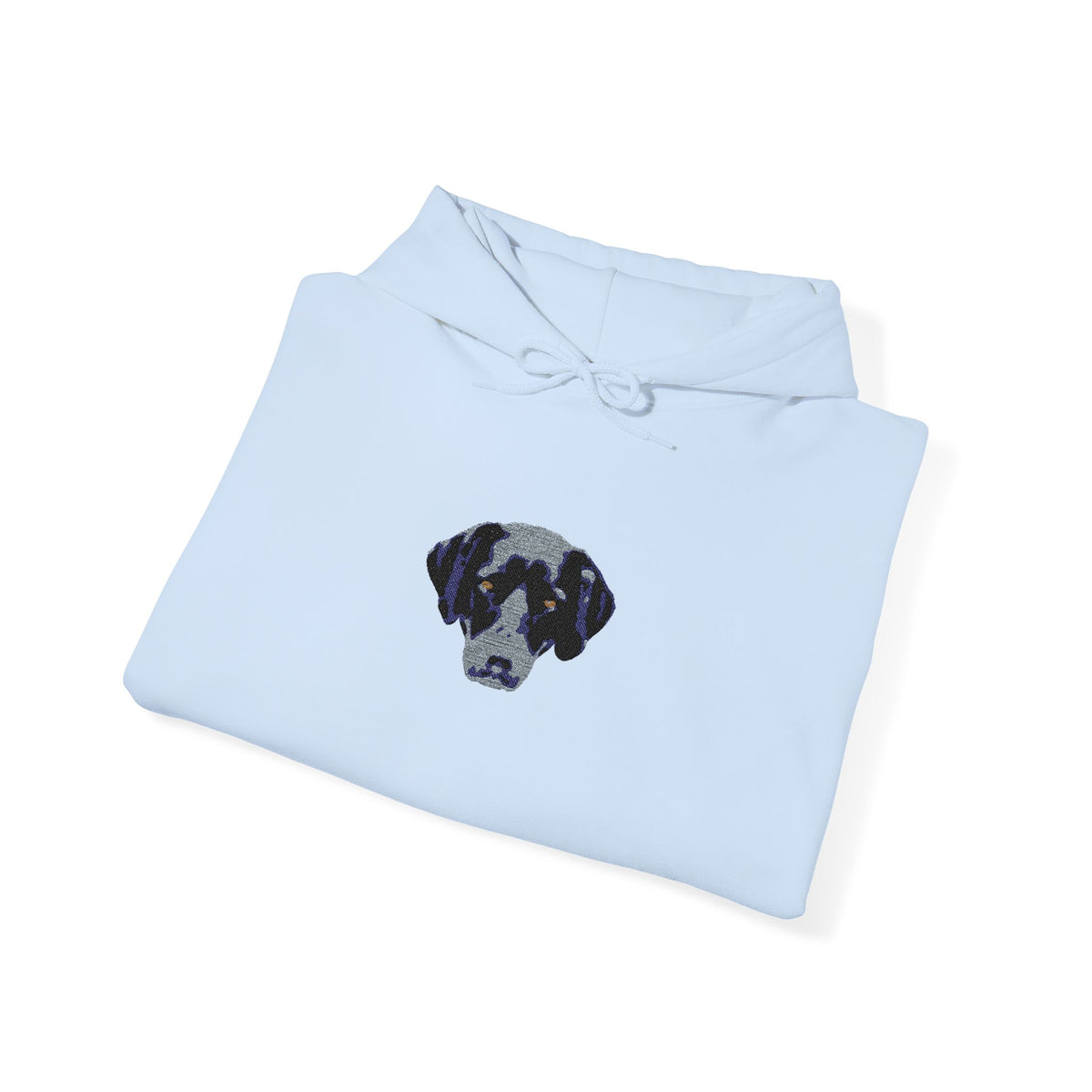 Personalised Embroidered Pet Portrait Hoodie – Light Colours