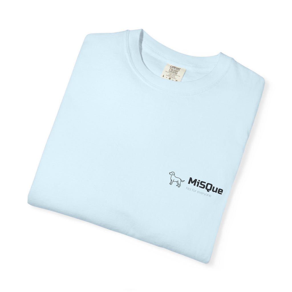 MiSQue The Trail T-shirt chest logo detail in light blue