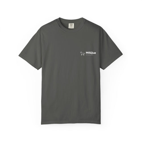 MiSQue The Horizon T-shirt front view in grey