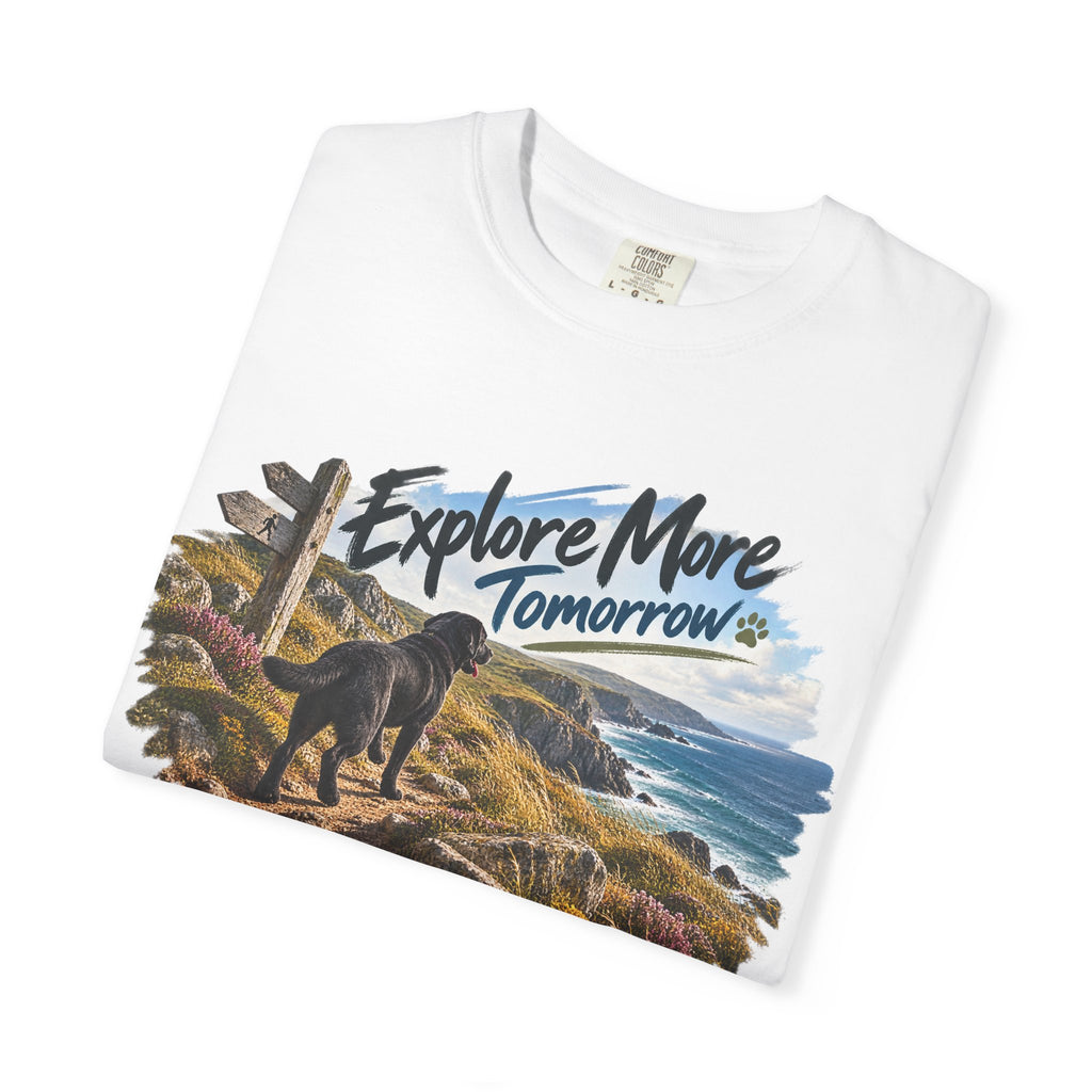MiSQue Explore More Tomorrow | Walk First Labrador T-Shirt