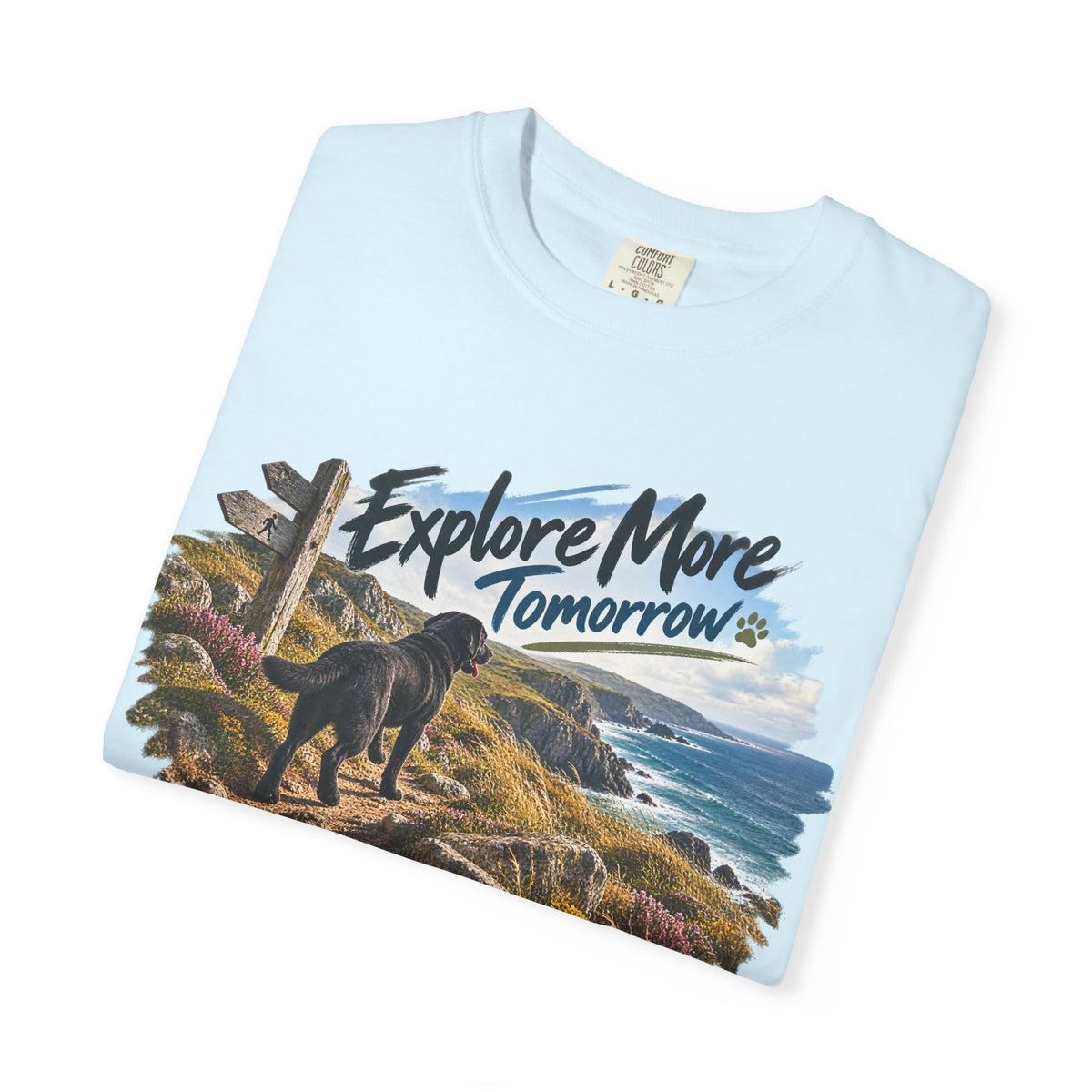 MiSQue Explore More Tomorrow | Walk First Labrador T-Shirt