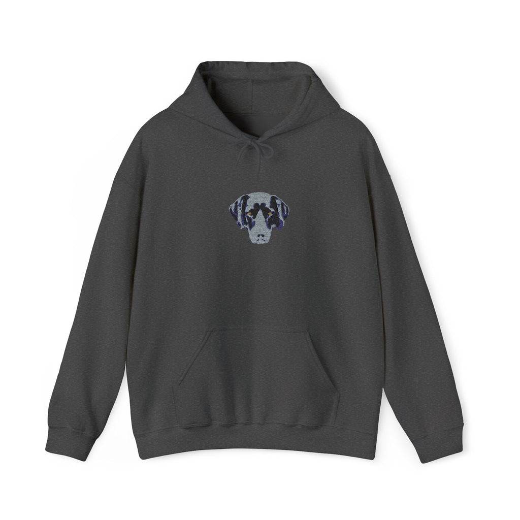 Personalised Embroidered Pet Portrait Hoodie – Dark Colours