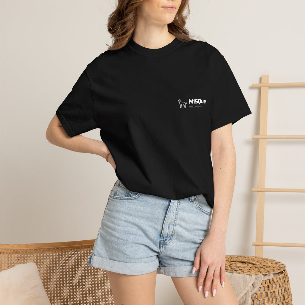Woman wearing MiSQue Open Horizon T-shirt