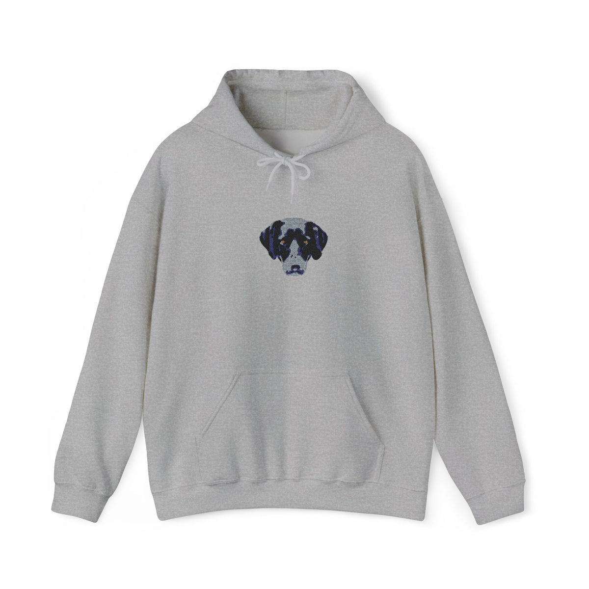 Personalised Embroidered Pet Portrait Hoodie – Light Colours