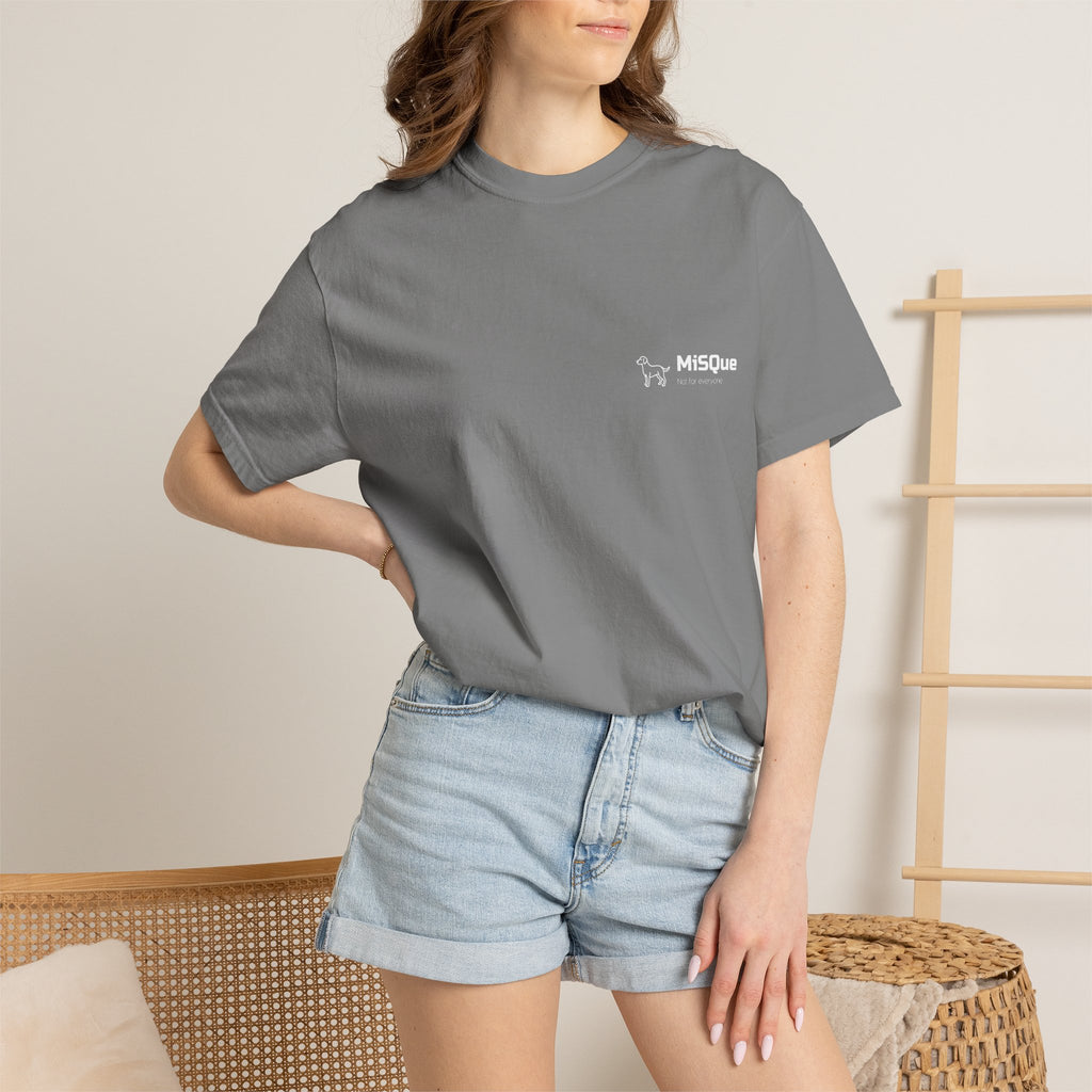Woman wearing MiSQue Open Horizon T-shirt