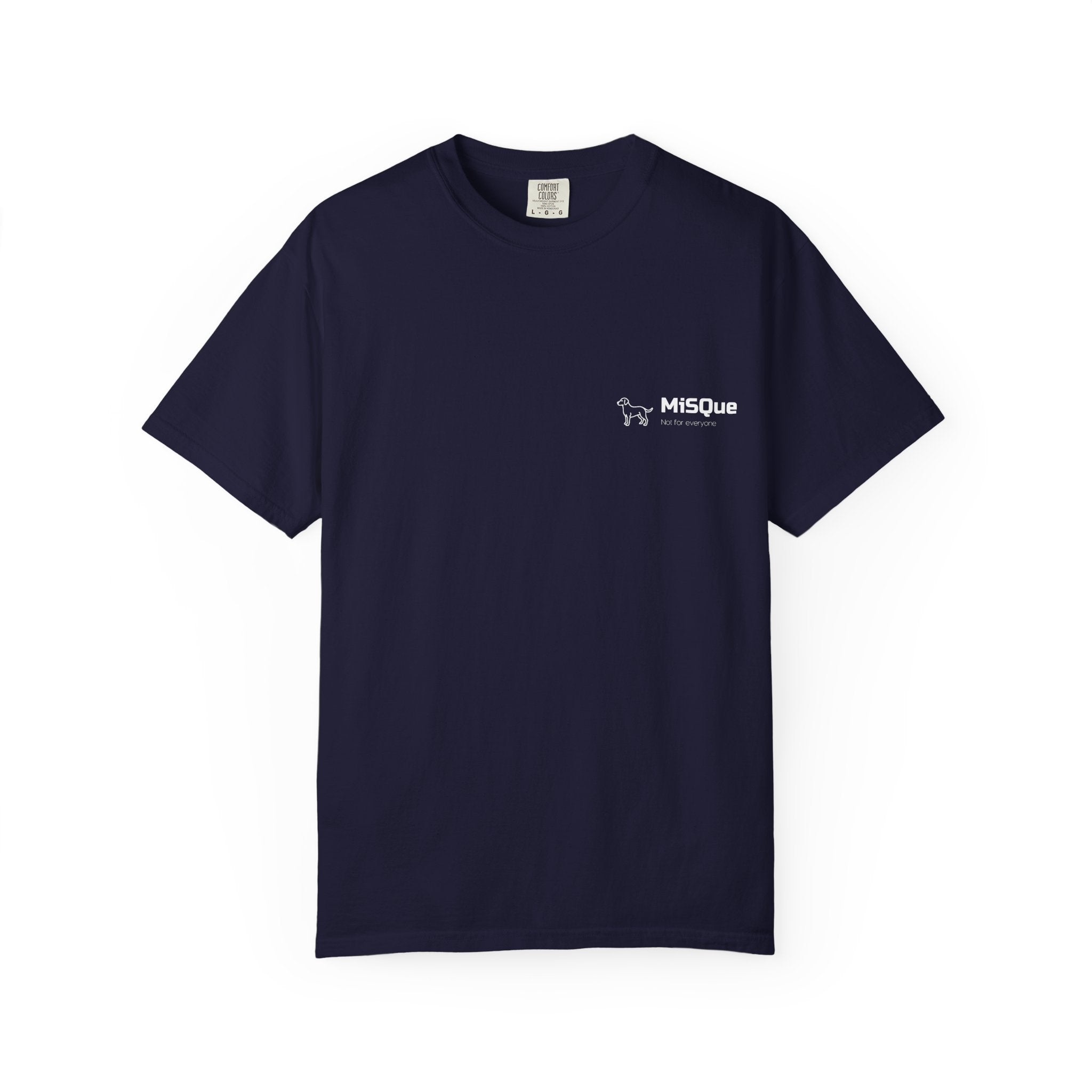 MiSQue The Horizon T-shirt front view in navy