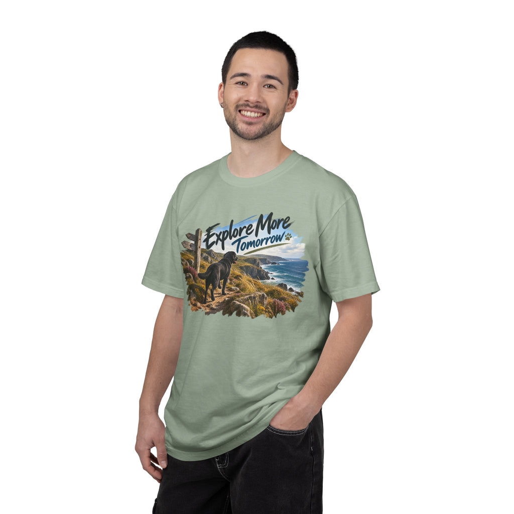 MiSQue Explore More Tomorrow | Walk First Labrador T-Shirt