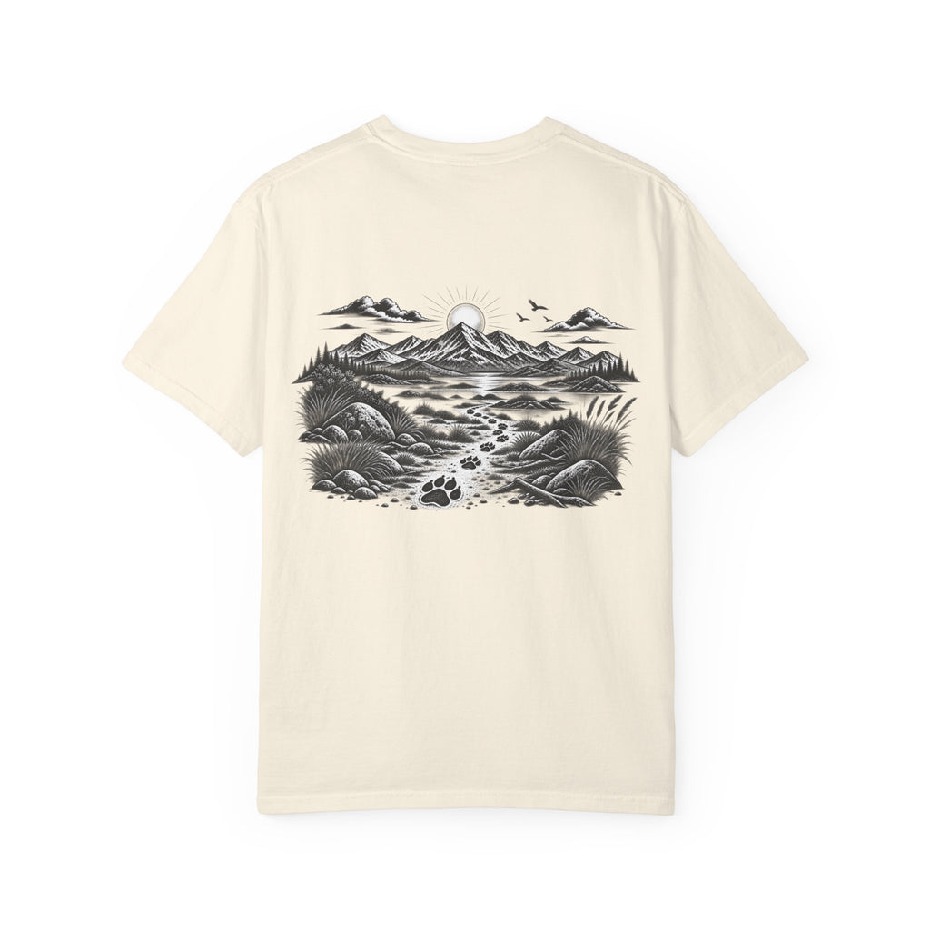 MiSQue The Trail T-shirt with mountain path artwork
