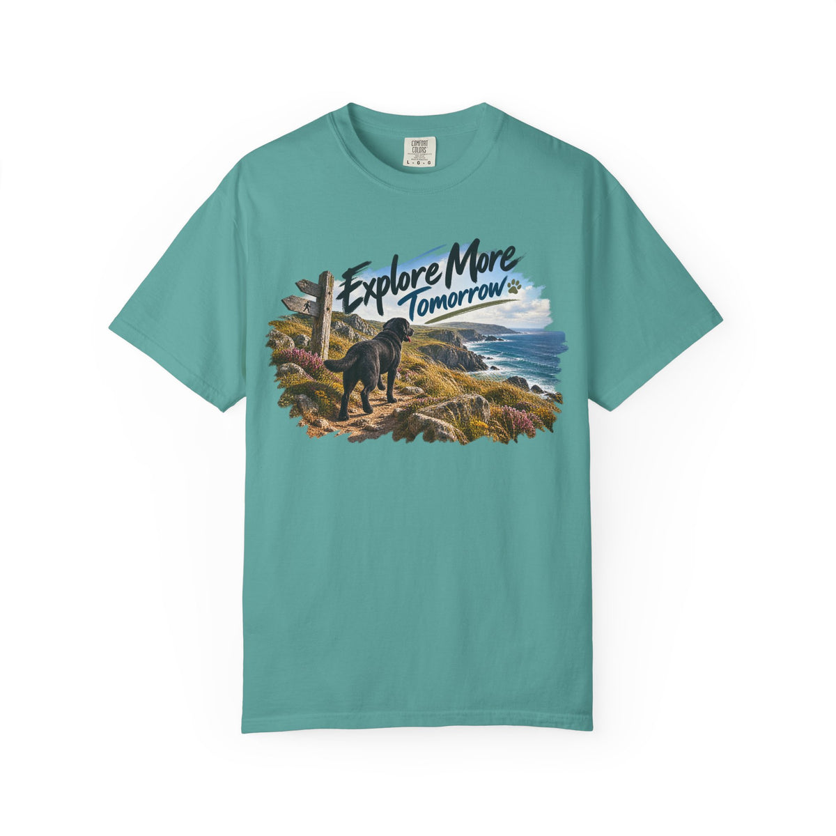 MiSQue Explore More Tomorrow | Walk First Labrador T-Shirt