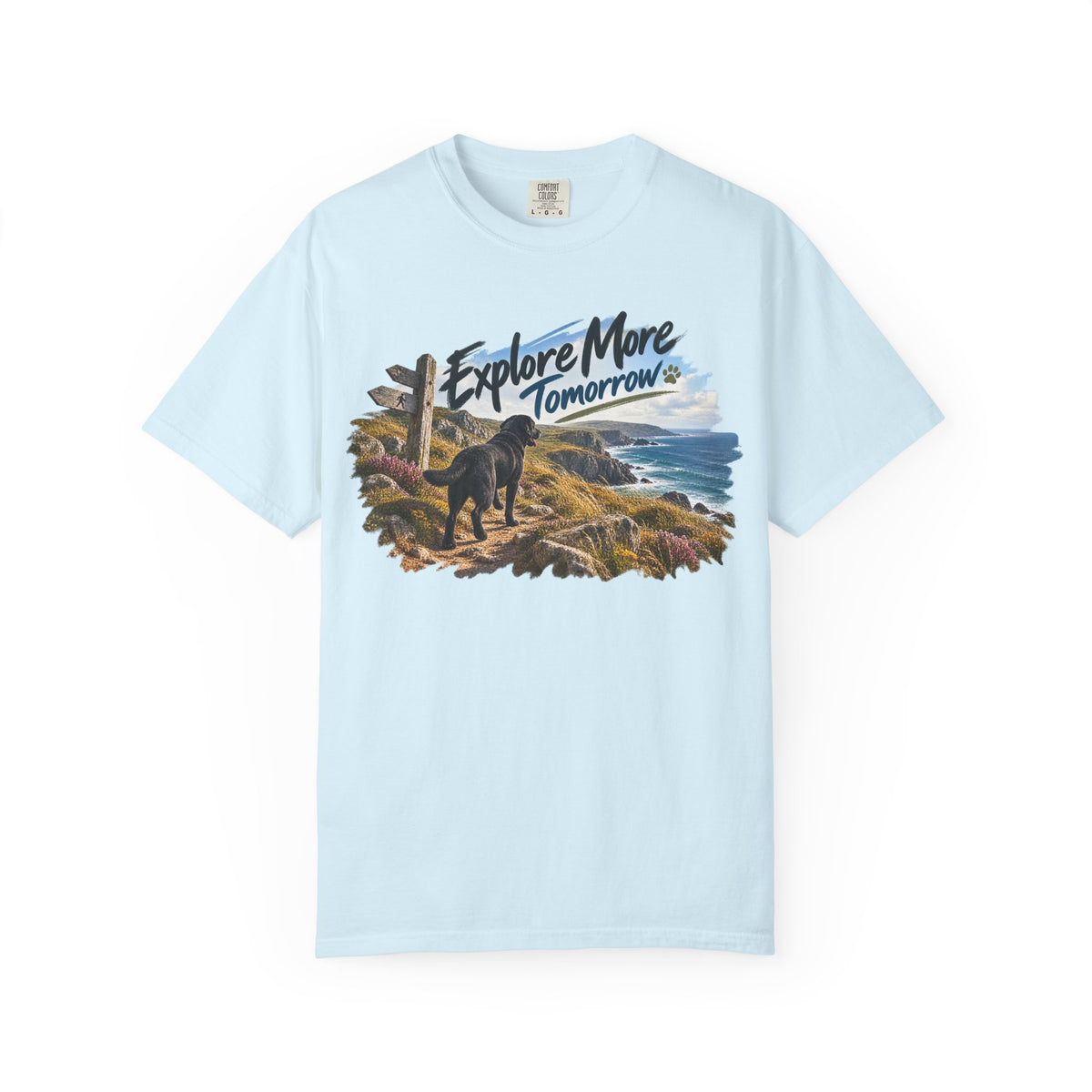 MiSQue Explore More Tomorrow | Walk First Labrador T-Shirt